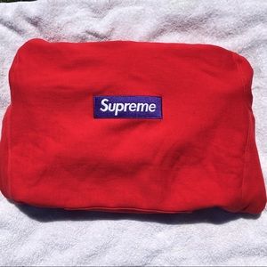 Supreme Box logo hoodie Red